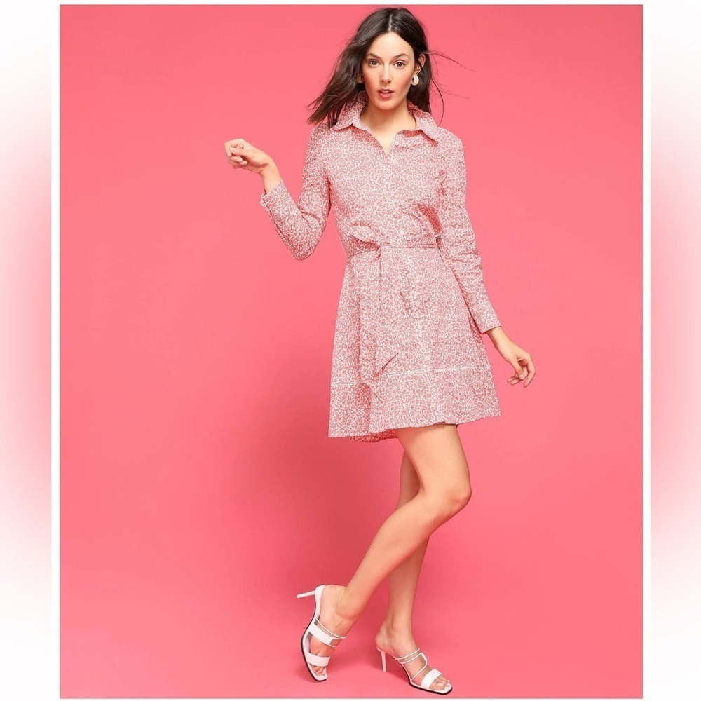 New Court & Rowe Sz Sm Floral Long Sleeve Shirtdress City Explorer